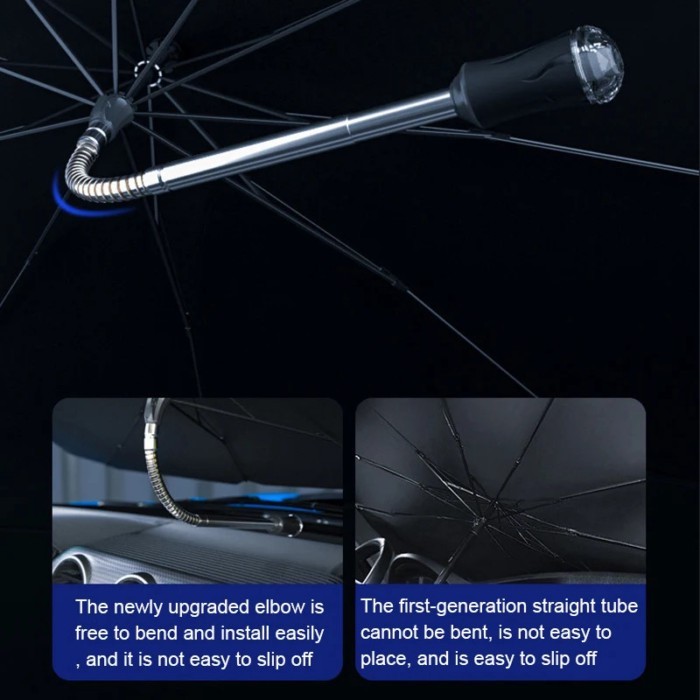 Car Sunshade Bend Window Breaker Car Sunshade Umbrella Front Glass Sunshade Sunscreen Insulation Cl