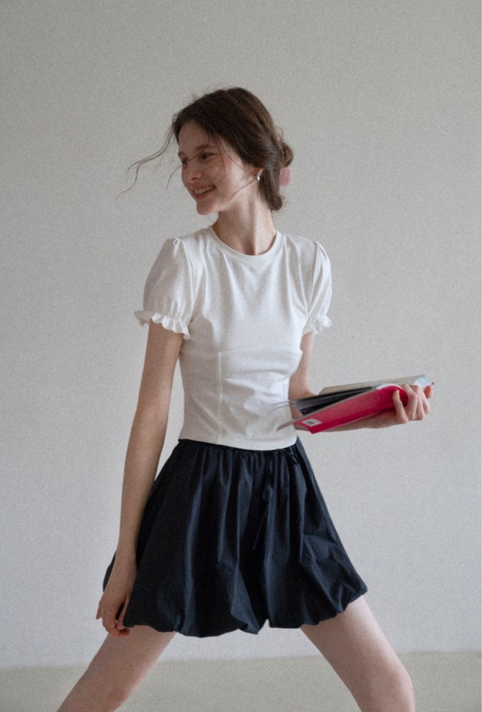 Shanmieleng ชานเมงแขนสั้นดีไซน์เก๋ สวมใส่ง่ายในซั머ลุค