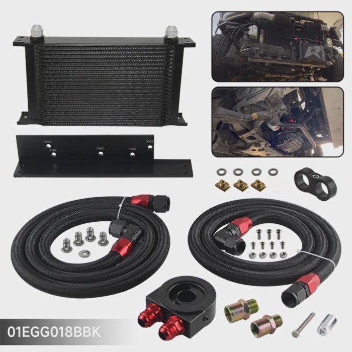 Bolt On Oil Cooler Kit 22 Row Fits for Nissan Fairlady 350Z Z33 03-08 3.5L / 370Z Z34 09-17 3.7L VQ