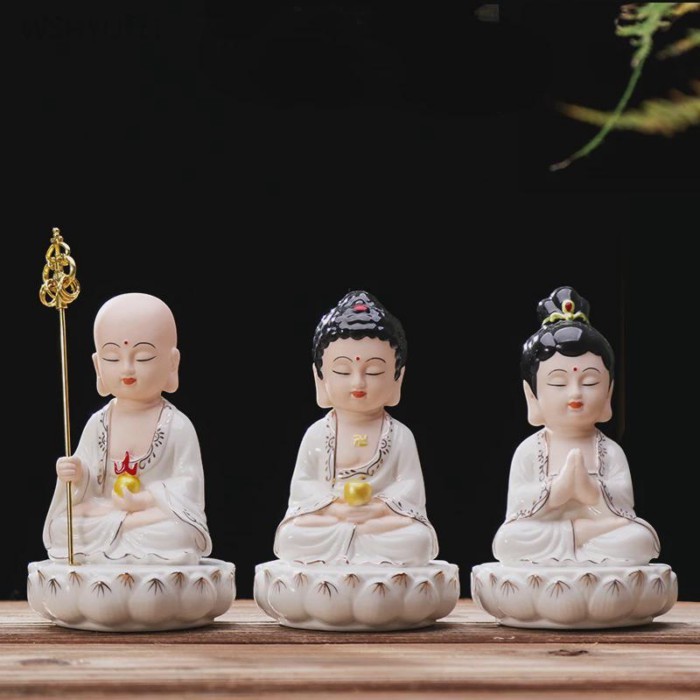 Ceramic Buddha Statue Home offerings guanyin bodhisattva Shakyamuni Buddha Buddha statue of the Kin