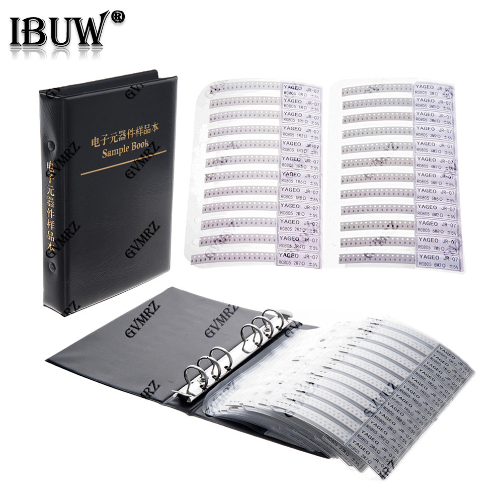 0201 0402 0603 0805 1206 5% Resistor Kit Smd Book Chip Resistor Assortment Kit FR-07 SMT 170 ค่า 0R-