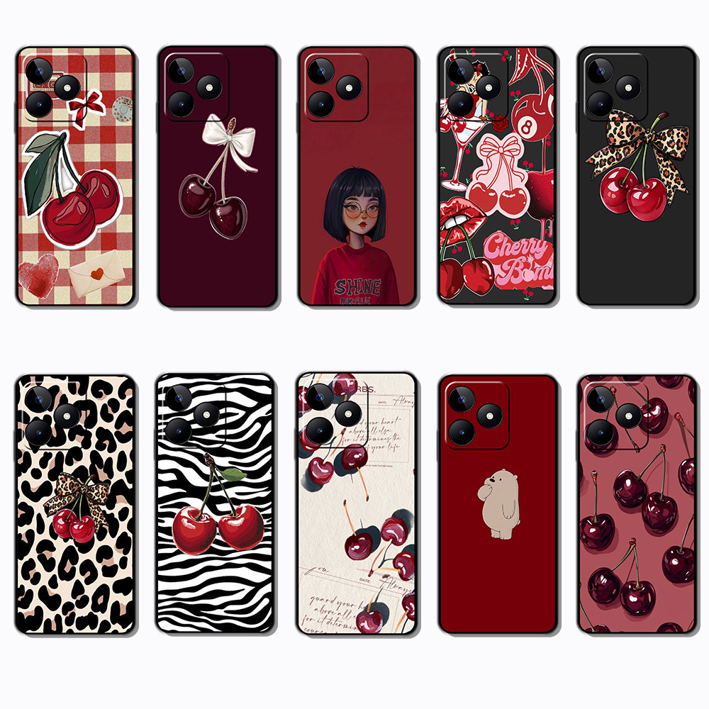 สําหรับ OPPO A5i A5X A5 Pro สีแดงเชอร์รี่ธุรกิจเคส TPU ขอบสีดํา | คีย์ต่ําและหรูหราสําหรับ Office Co