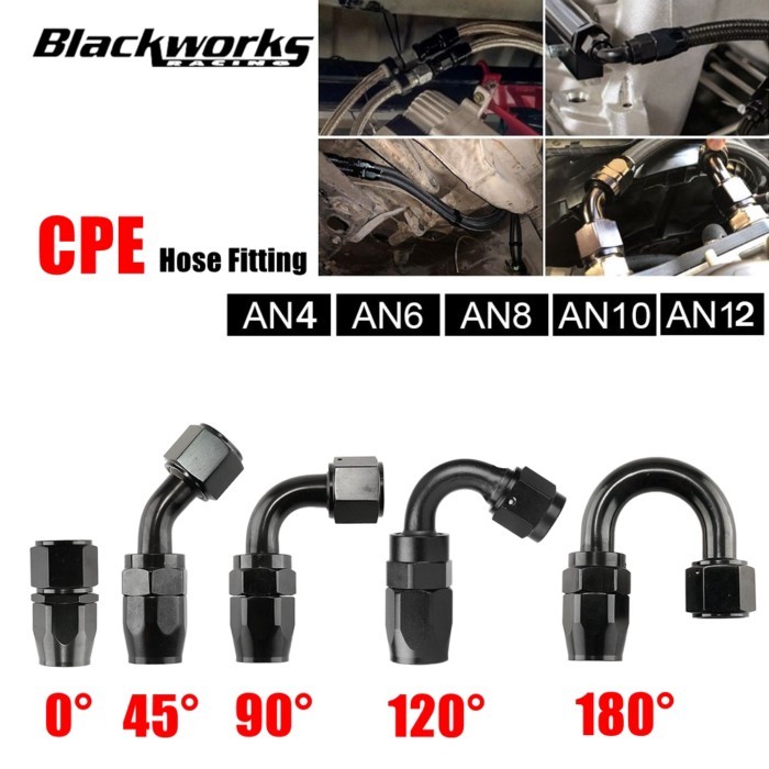 Universal AN4/AN6/AN8/AN10/AN12 Straight 0°/45°/90°/120°/180° Degree Oil Fuel Swivel Hose End Fitti