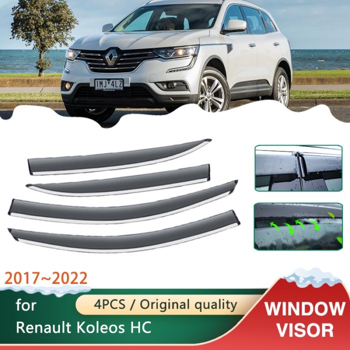 4x Car Side Windows Visors for Renault Koleos Samsung QM6 HC 2017~2022 Accessories Awnings Sun Rain