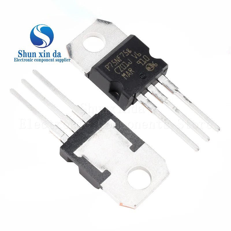 10PCS STP75NF75 P75NF75 75NF75 TO220 DIP 75V 80A NPN N-channel MOSFET ส่วนประกอบอิเล็กทรอนิกส์