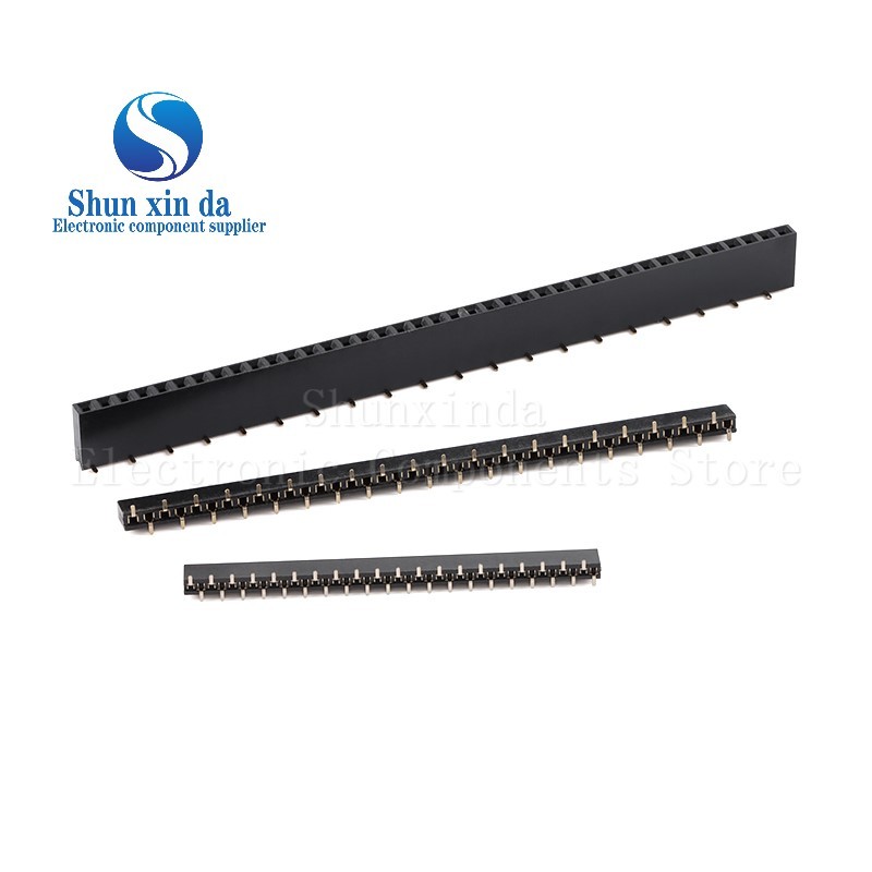 10PCS 2.0 มม.2.54 มม.SMD SMT 1*40Pin สีดําเดี่ยวแถวหญิงชาย Header Connector 40P 40Pin PCB Board Pin 