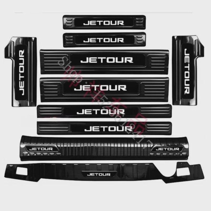 For JETOUR T2 2023 2024 2025 stainless steel Rear Door Bumper Protector sill Door sill scuff plates