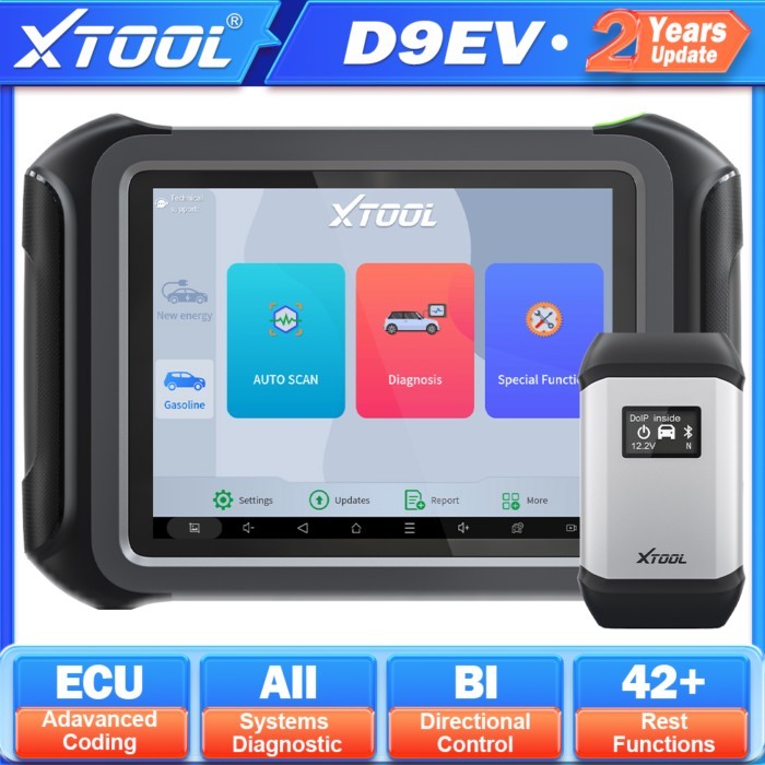 XTOOL D9EV EV Diagnostic Scanner For Tesla For BYD Energy  Electric Vehicles High Voltage System Ba