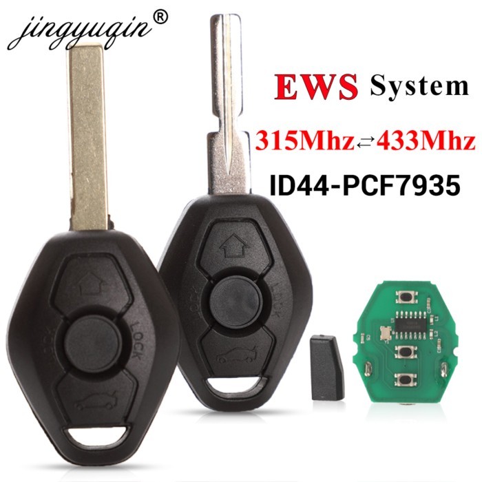 jingyuqin EWS Sytem Car Remote Key for BMW E38 E39 E46 X3 X5 Z3 Z4 1/3/5/7 Series 315/433MHz ID44 C