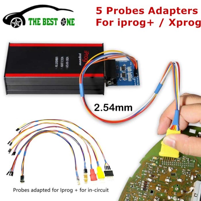 Porfessional Probes Adapters For in-circuit ECU Work With iProg+ Programmer/Xprog SOP8/DIP8/3.0mm/2
