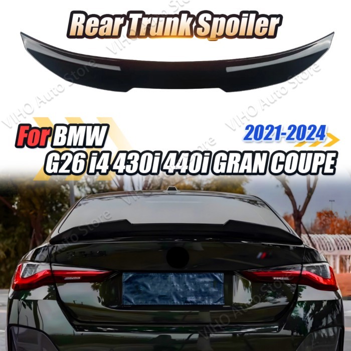 For BMW 4 Series G26 PSM Style 430i 440i M440i I4 Gran Coupe 2021-2024 Rear Trunk Roof Spoiler Spli