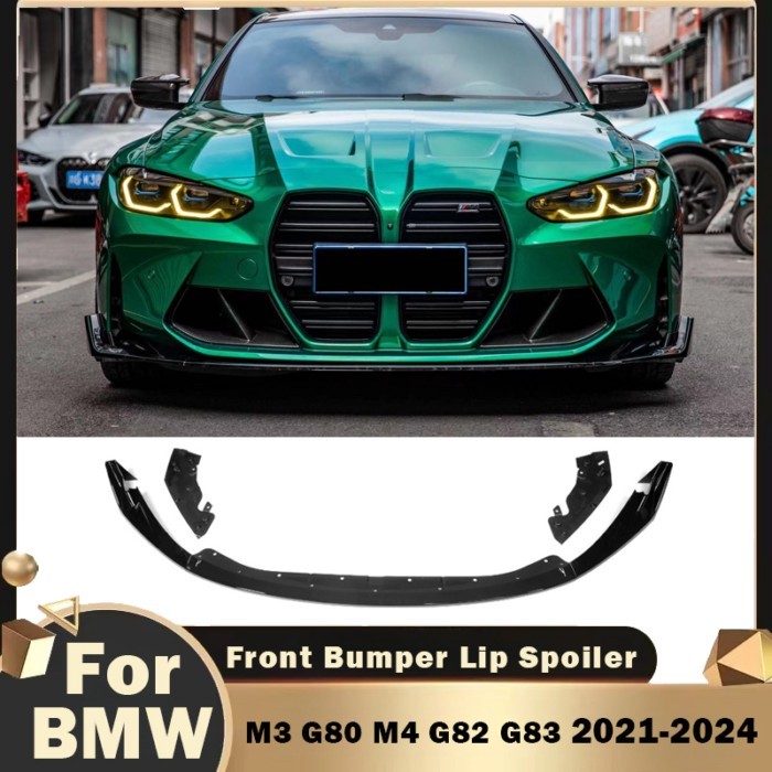 2021 To 2024 for BMW M3 G80 M4 G82 G83 CS Style Front Bumper Lip Spoiler Splitter Cover Lower Surro