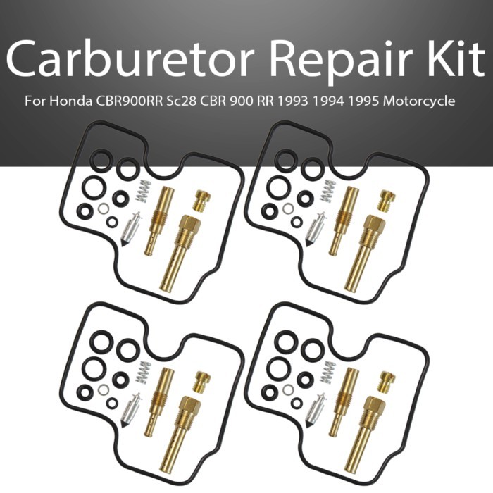 4Sets Motorcycle Carburetor Repair Kit Rebuild For Honda CBR900RR Sc28 CBR 900 RR 1993 1994 1995 Mo