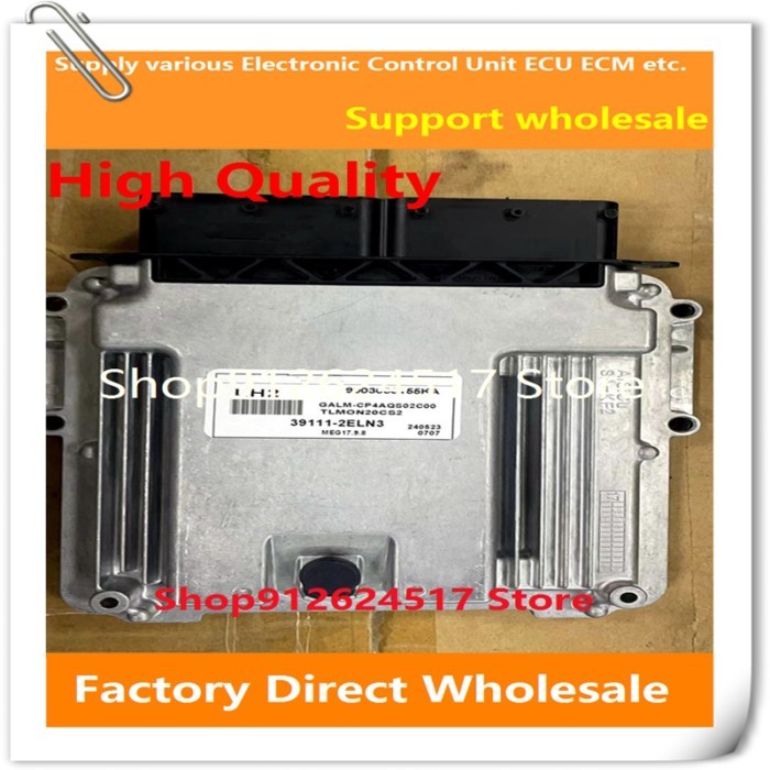 ECM MEG17.9.8 ECU 39111-2ELN3 LH2 Engine Computer Board 39102-2B146 B37 Compatible For Hyundai KIA