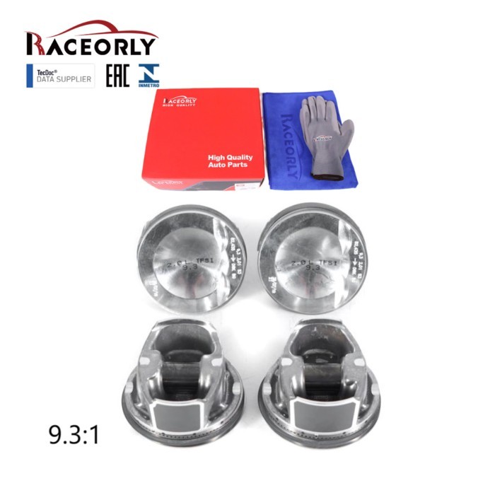 RACEORLY 9.3:1 Piston & Ring STD For VW Golf R Audi S3 TTS 06K107065AG CJX 14-19