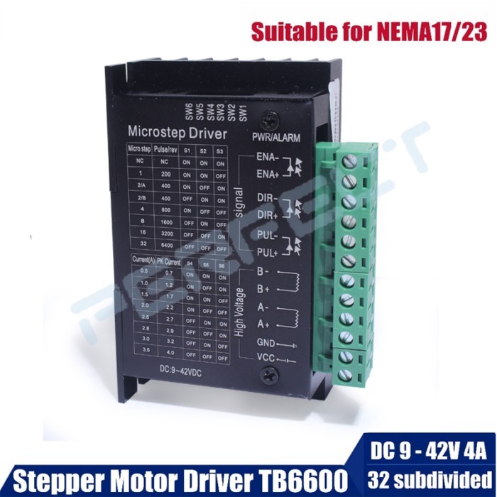 TB6600 Stepper Motor Driver Nema17 Nema23 Nema34 4A DC9-40V  For CNC Engraving Machine Electrical E