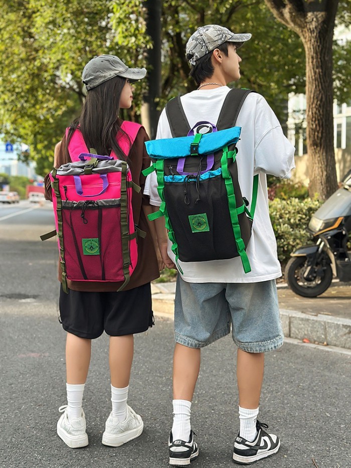 New Street Wear Functional Backpack Men Large-Capacity Sports Cycling Backpack Outdoor Hiking Hiking