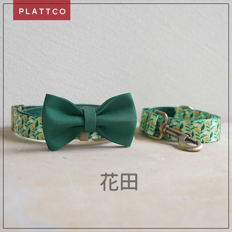 ชุดคอปกทอ สายรัดไนลอนเทียม สายจูงสัตว์เลี้ยง ชุดดอกไม้ ชุดคอปกทอ PDC342