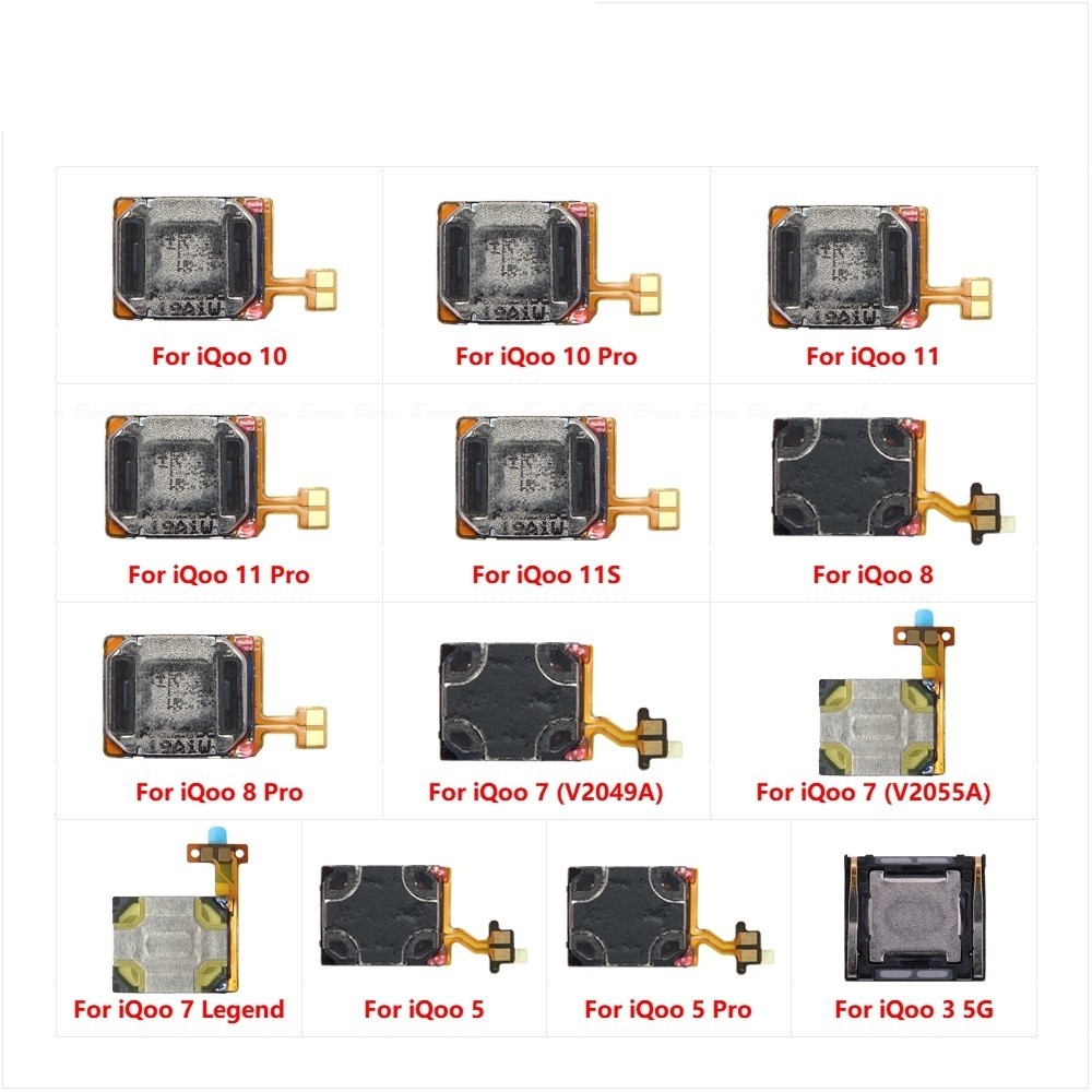 Top Ear Speaker Receiver Earpieces Flex Cable Parts สําหรับ Vivo iQoo 10 Pro 11 11S 8 7 (V2049A) (V2