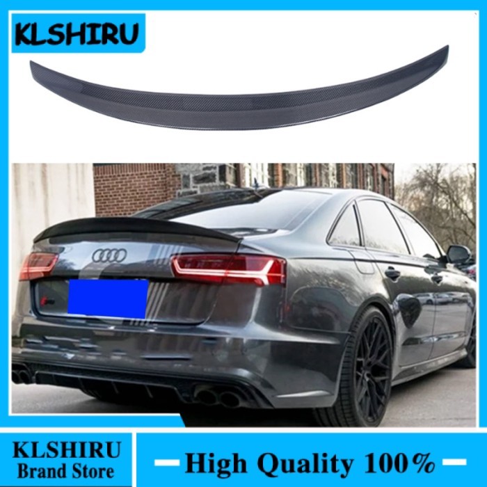 HK style High quality real carbon fiber material spoiler For Audi A6 C7 Carbon Fiber Rear Spoiler T