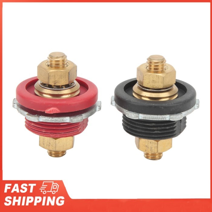 250A Rated Current Easy  Battery Power Junction Post 3/8in 2 Pcs 3/8in Thru Panel Battery Thru Pane