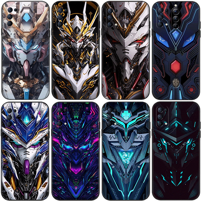 OPPO A80 A83 A1 A91 F15 A92 A72 A52 A92S A93 A94 A95 A96 K12X TPU เคสโทรศัพท์นุ่มฝาครอบป้องกันGundam