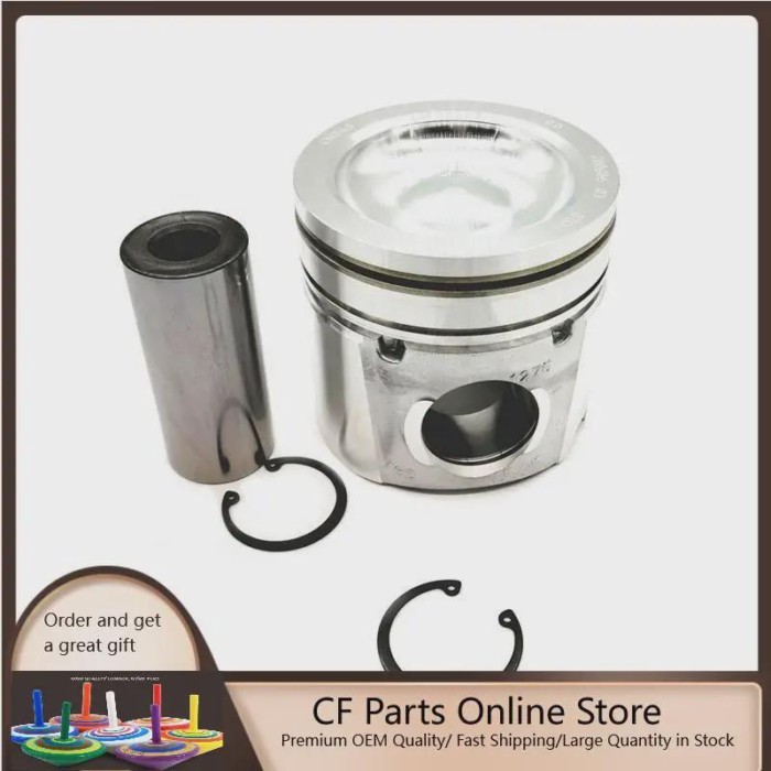 4PCS 6754-31-2111 6754-31-2110 Piston 4955481 For PC200-8 6D107  Diesel Engine Spare Parts