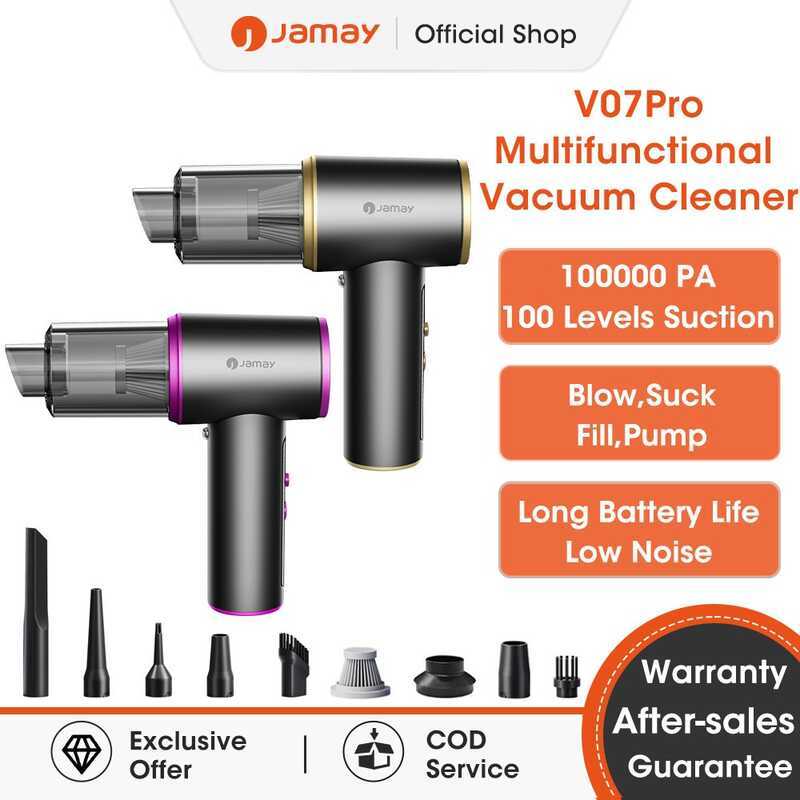 ของขวัญฟรี: เครื่องดูดฝุ่นขนาดเล็กไร้สาย 9-in-1 Jamay Mini Vacuum Cleaner แบบมือถือ แบตเตอรี่ 6,000m