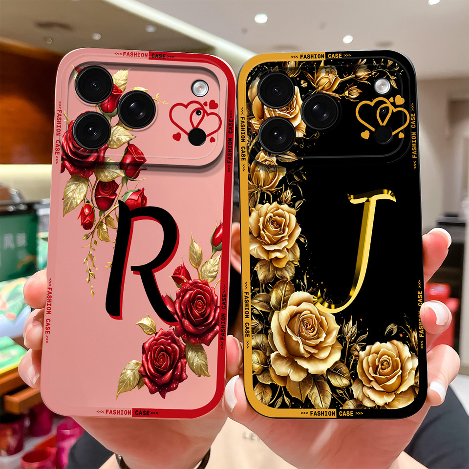 สําหรับiPhone 17 17 Air 17 Pro 17 Pro Maxดอกไม้ที่สวยงามทนทานลื่นป้องกันสแควร์เคสซิลิโคนสําหรับiPhon