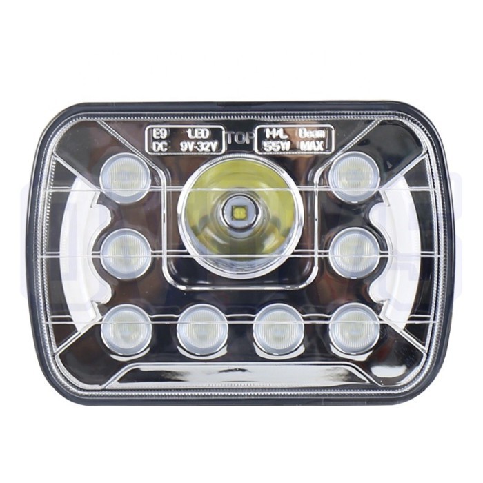 OVOVS Wholesale 12V 55w 7 Inch Square Led Headlight 5x7 Projector Headlights For Jeep Wrangler YJ X