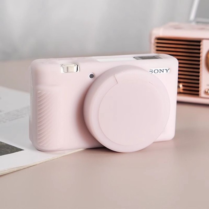 ((อุปกรณ์เสริมกล้อง) Sony ZVE10 เคสซิลิโคนรุ่นที่สอง ZV1-F เคสป้องกัน ZV1m2 กระเป๋ากล้อง ZVE10M2/ZV1