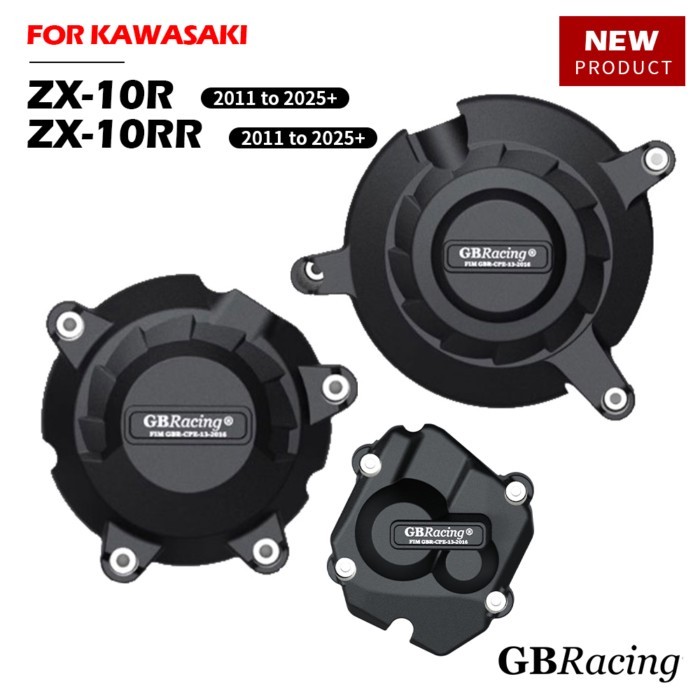 GBRacing ZX10R ZX10RR 2007-2025 + Motorcycle Engine Protect Cover For KAWASAKI ZX-10R ZX-10RR Clutc