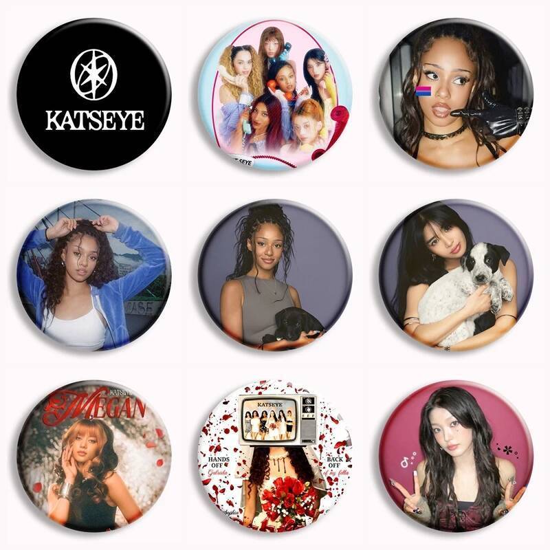 Katseye สาวเกาหลีนุ่มปุ่ม Pin Im Gnarly Kpop Band เข็มกลัดป้ายกระเป๋าอุปกรณ์ตกแต่งแฟนรวบรวม