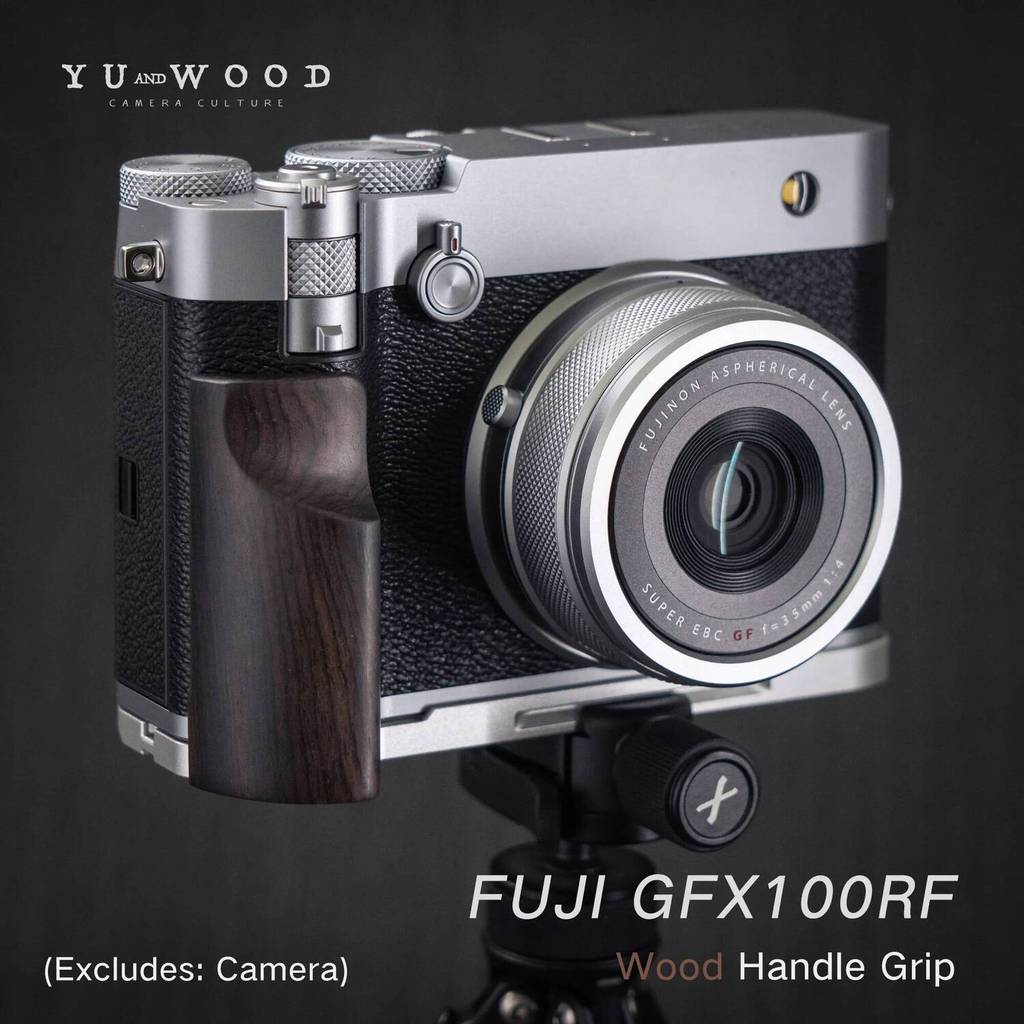 ด้ามจับกล้องไม้สําหรับกล้อง Fujifilm GFX100RF กล้อง Fuji gfx100rf พร้อมแผ่นฐานอลูมิเนียม