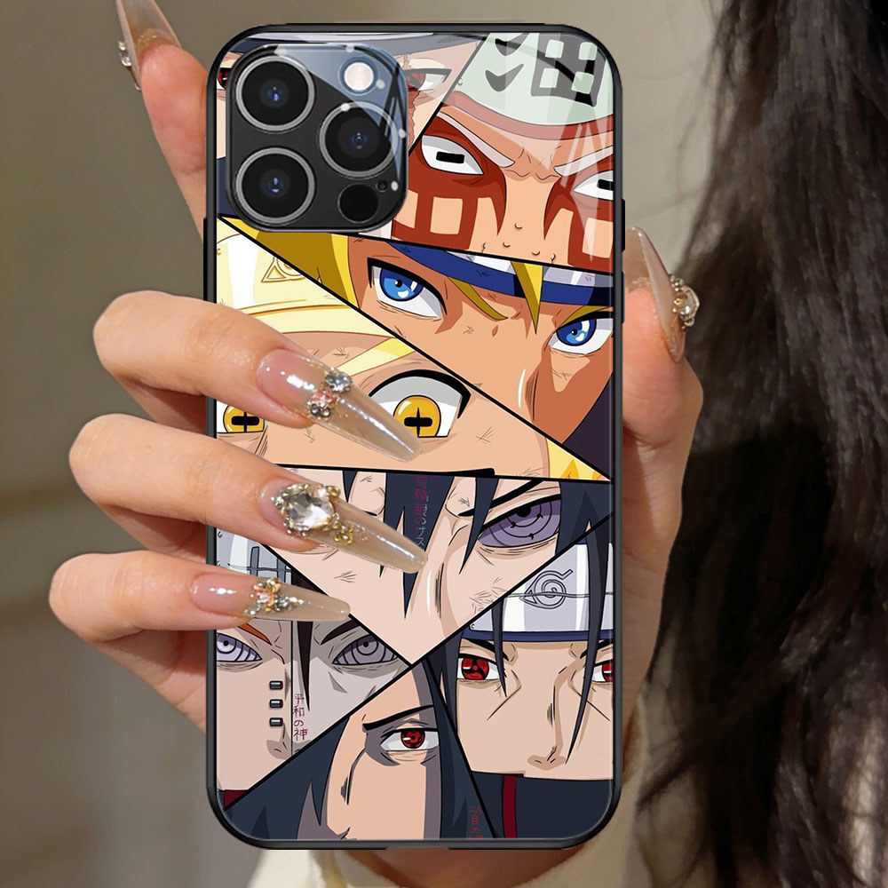 HP TT-52 Kakashi Glass Phone Case iPhone 14 15 Plus Pro Max