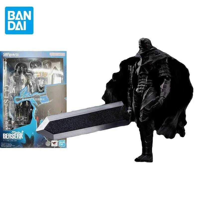 Bandai Original Berserk Anime Figure SHF Guts Berserker Armor Anger Action Figure Collectible Model