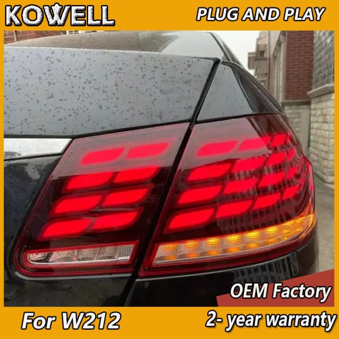 Car Styling for Mercedes W212 Tail Light 2014-2016 Mercedes Benz W212 Rear DRL Fog Brake Turn Signa