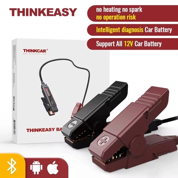 Thinkeasy Bluetooth Vehicle Battery Tester 12V 2000CCA Battery Test Charging Tools Auto Car Diagnos