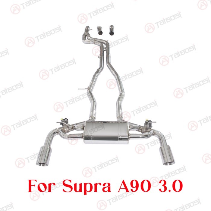 Catback Exhaust For Supra A90 B58 3.0T Car Taibosi Performance Polishing Finish Wireless Remote Con