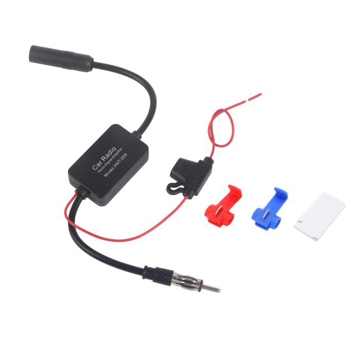 Universal 12V Car FM Radio Aerial Antenna  Reception Amplifier Booster Car Inline Antenna Aerial Ve