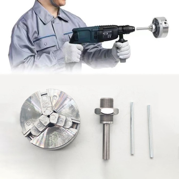 New Z011 Mini Machine Three-jaw Chuck/Z011A+M12*1 Chuck Hand Electric Drill Connecting Rod