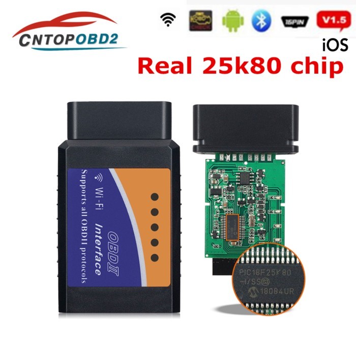 ELM327 V1.5 PIC18F25K80 Elm 327 V1.5 Bluetooth OBD2 Scanner Elm 327 WIFI 1.5 Auto Diagnostic Tool O