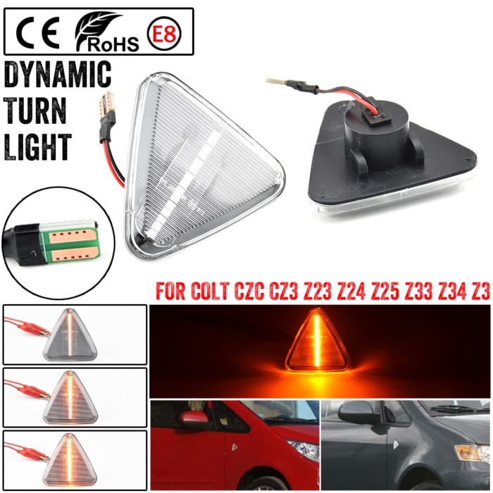 For Mitsubishi Colt CZC CZ3 Z23 Z24 Z25 Z33 Z34 Z3 2004-2012 Dynamic Turn Signal LED Side Marker Mi