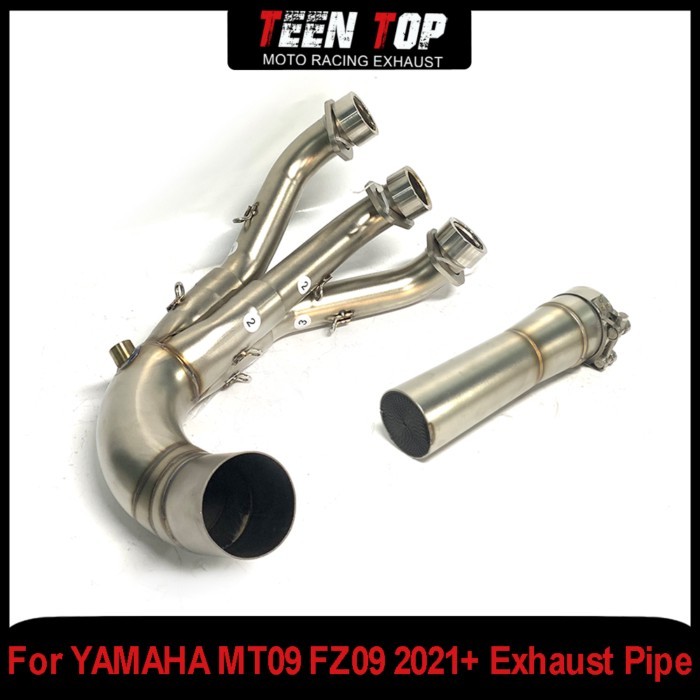 For Yamaha MT09 FZ09 2021+ Exhaust Front Link Pipe 51mm Moto Bike Escape Exhaust Elbow mt09 fz09 St