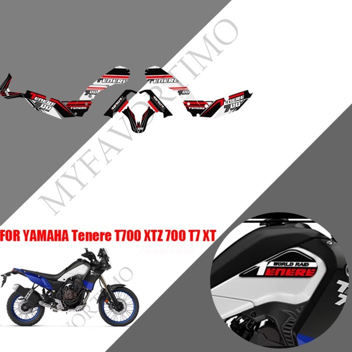 FOR YAMAHA Tenere T700 XTZ 700 T7 XT moto Tank Pads Stickers Decal Protection Set Kit Handshield Wi