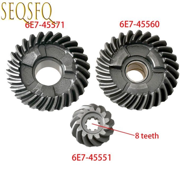 6E7 Gear Kit 6E7-45560 6E7-45571 6E7-45551 For Yamaha Gear Set 2 Stroke Outboard Motor 9.9HP 15HP 4