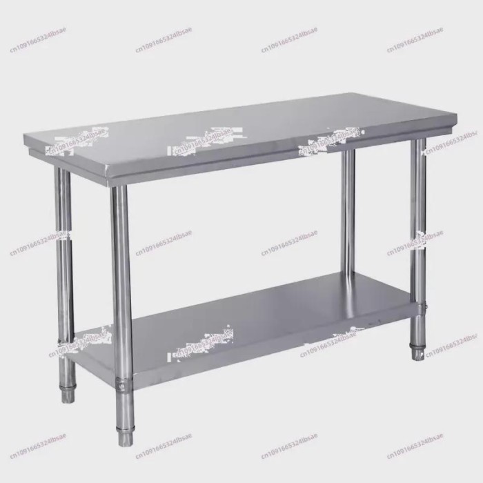 Stainless Steel Work Table, Multi-Size Heavy Duty Work Table Prep Table with 4 Casters for Commerci