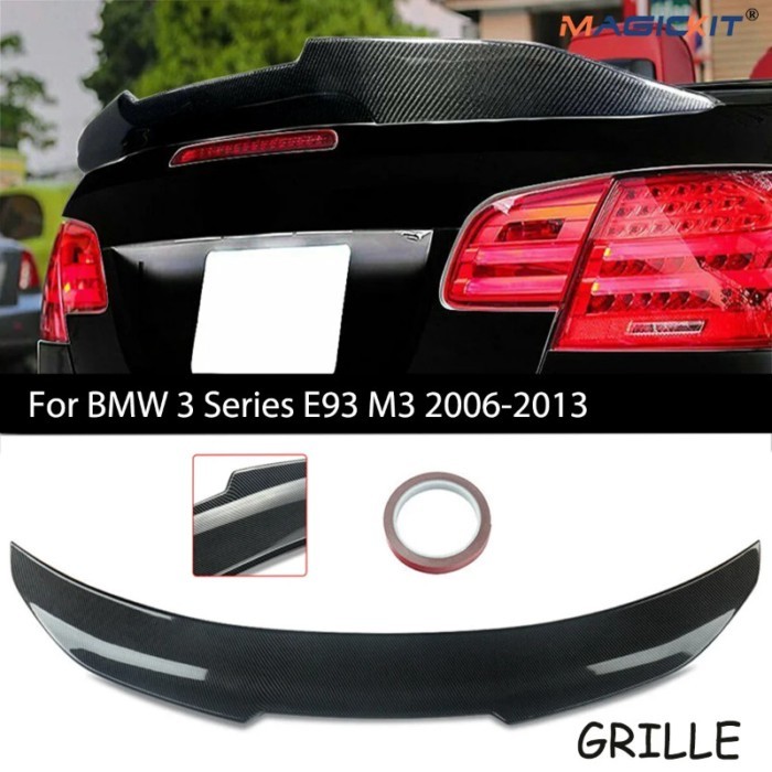 MagicKit Rear Trunk Spoiler FOR BMW 3ER E93 CONVERTIBLE E93 M3 PSM STYLE CARBON LOOK REAR BOOT TRUN