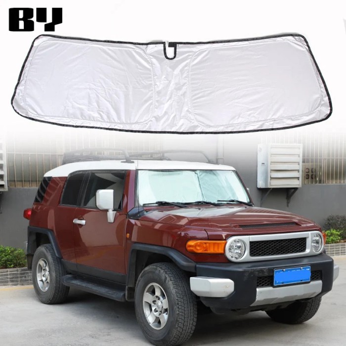 Car Windshield Sunshade Reflective Sunshade Car Interior Protective Sunshade Fits For Toyota FJ Cru