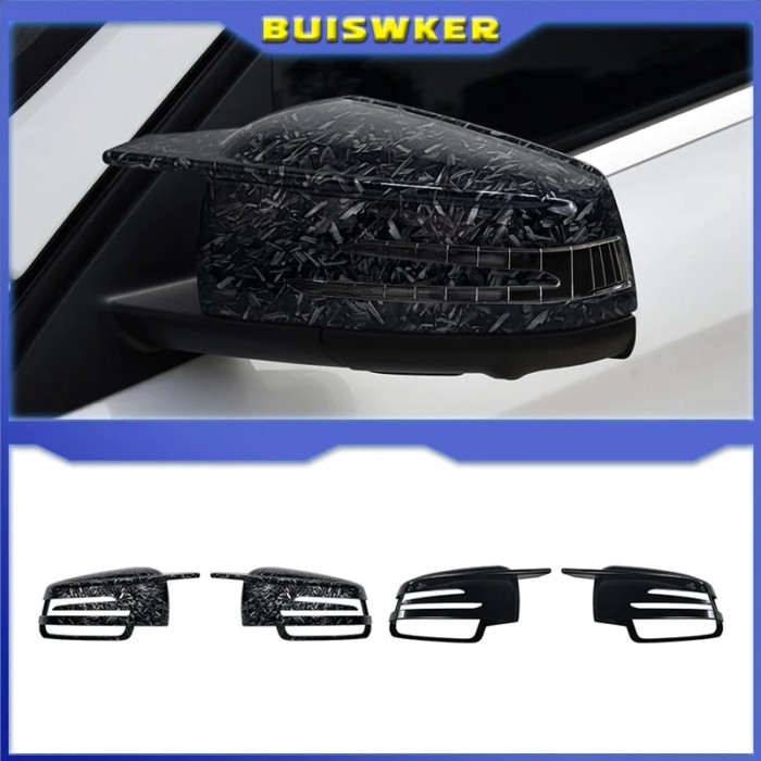 2pcs Replacement Carbon Fiber Pattern Rearview side Mirror cover caps For Mercedes Benz W176 W246 W